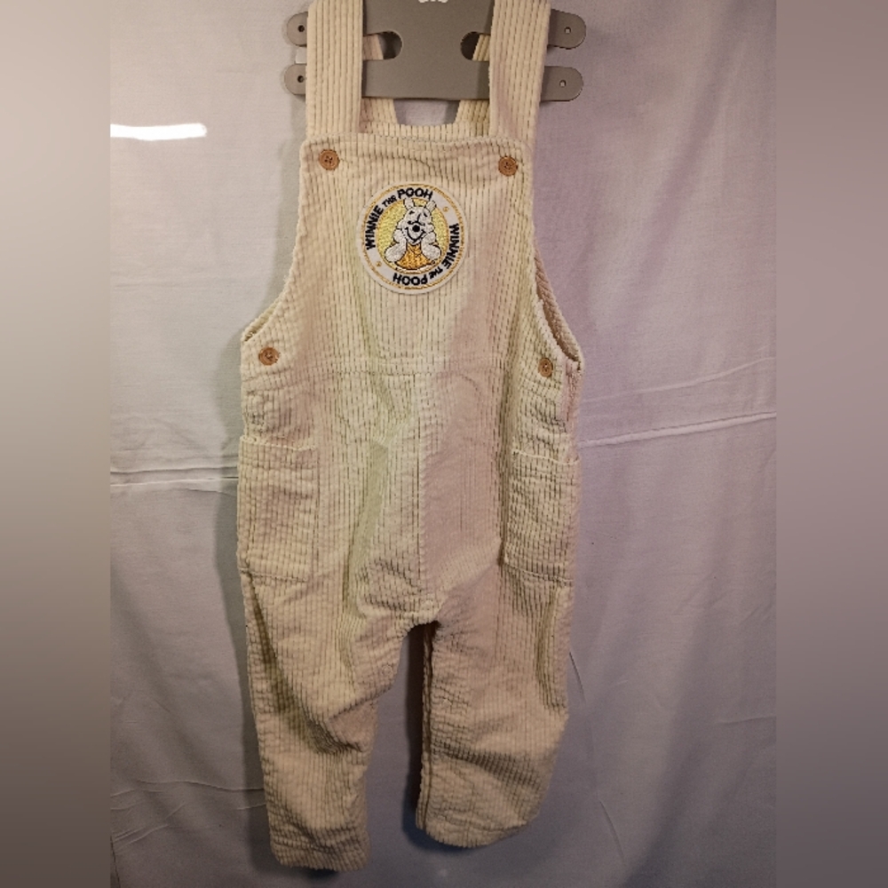 Winnie the Pooh Cream Corduroy Overalls